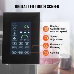 Lumihiutalejäälaite ruostumaton teräs 260 kg 24 tunnissa ilmajäähdytys kaksi 4 L koria