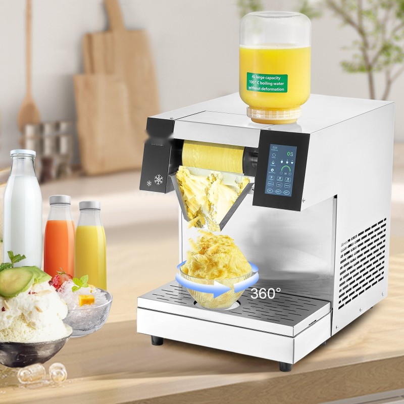 Lumihiutalejäälaite ruostumaton teräs 260 kg 24 tunnissa ilmajäähdytys kaksi 4 L koria