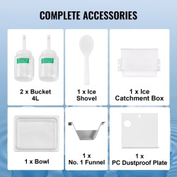 Lumihiutalejääkone ilmalla jäähdytettävä ruostumaton teräs 180 kg/24h 700 W ammattikäyttöön