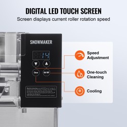 Lumihiutalejääkone ruostumatonta terästä 80 kilogrammaa vuorokaudessa ilmajäähdytys kahdella kolmen litran korilla