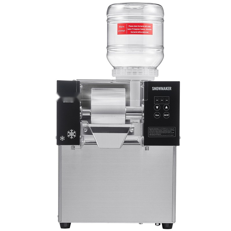 Lumihiutalejääkone ruostumatonta terästä 80 kilogrammaa vuorokaudessa ilmajäähdytys kahdella kolmen litran korilla