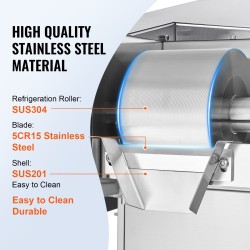 Lumijääkone nestekylmä 175 kg/24h 800 W kaksi 4 L säiliötä ruostumaton teräs