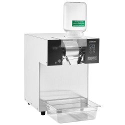 Lumijääkone nestekylmä 175 kg/24h 800 W kaksi 4 L säiliötä ruostumaton teräs