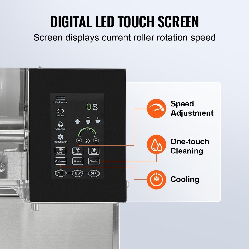 Hiutalejääkone ruostumatonta terästä 700 wattia 240 kg vuorokaudessa nestekiertoinen jäähdytys ammattikäyttöön