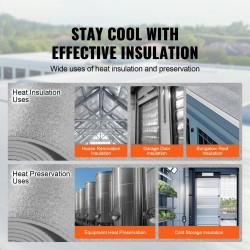 Lämpöeristerulla heijastava kaksipuolinen alumiinifolio EPE-vaahto 1220x7620 mm 3,2 mm