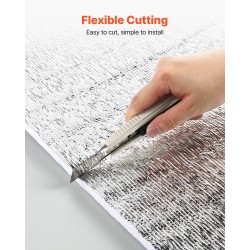 Lämpöeristerulla EPE-vaahtoydin alumiinifoliolla 3 mm 1 rulla 1,22 m x 76,2 m