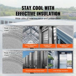 Heijastava lämpöeristerulla kaksipuolinen alumiinifolio EPE-vaahtosydän 3,2 mm 1220 mm x 30,48 m