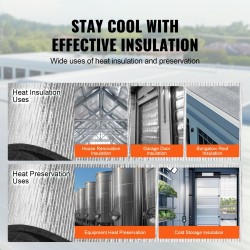 Lämpöä heijastava eristerulla alumiinifolio XPE-vaahtoydin 10,3 mm 1020 x 1524 mm