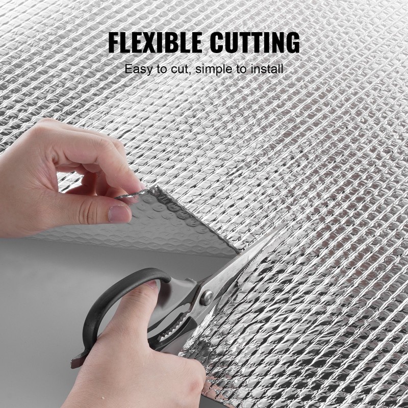 Heijastava kaksikerroksinen eristekierukka kaksipuolisella alumiinifoliolla 3,2 mm 1220 x 3048 mm