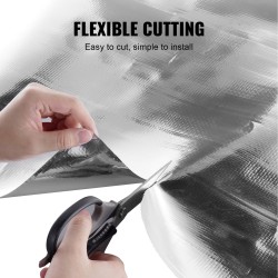 Heijastava eristerulla kaksipuolinen alumiinifolio ja PE-kudottu 6,5 mil 1220 mm 76,2 m