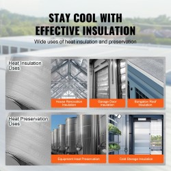 Heijastava eristerulla kaksipuolinen alumiinifolio ja PE-kudottu 6,5 mil 1220 mm 76,2 m