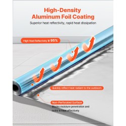 Eristerulla kaksipuolinen alumiinifolio rei'ittämätön kudottu 0,15 mm 1,22 m 38,1 m