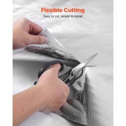 Kaksipuolinen heijastava eristerulla alumiinifolio ja perforoitu kudottu kangas 1,22x76,2 m