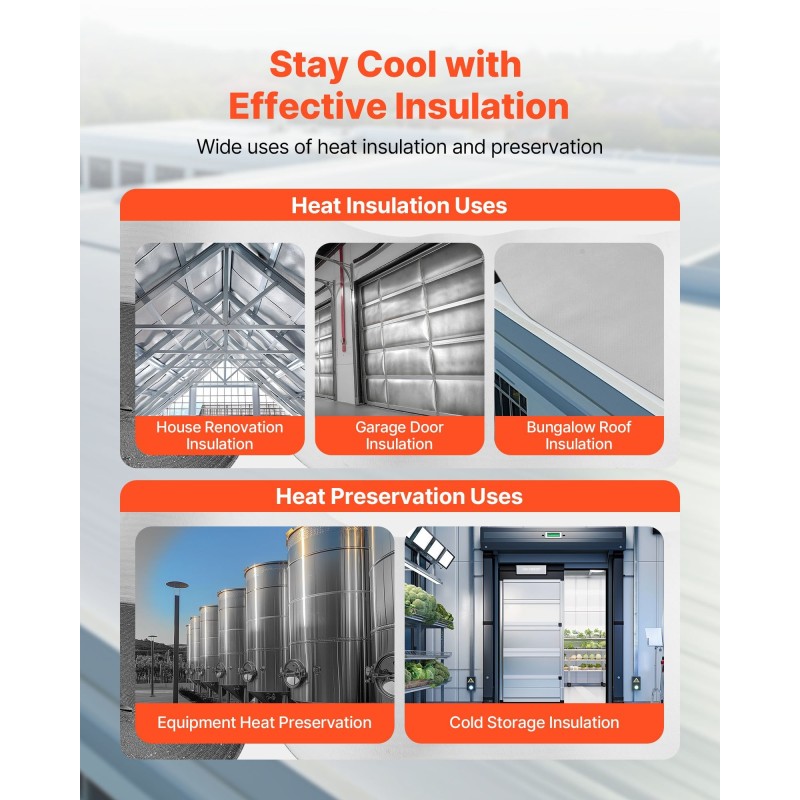 Kaksipuolinen heijastava eristerulla alumiinifolio ja perforoitu kudottu kangas 1,22x76,2 m