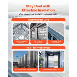 Eristerulla lämpöä heijastava kaksipuolinen alumiinifolio reiitetty leveys 1,22 metriä pituus 38,1 metriä