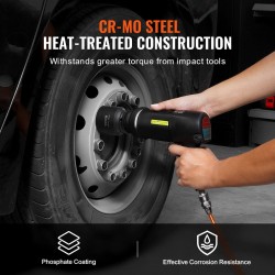 Isku- ja vääntöhylsysarja CR-MO-teräs 3/4 tuuman 8-osainen 24–38 mm säilytyslaatikolla