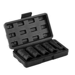 Pyöränmutterihylsysarja 1/2-tuuman veto CR-MO-teräs 6-kulmainen 4 kokoa 3 tuuman jatkovarsi säilytyskotelolla