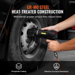 Iskuhylsysarja CR-MO-teräs 8-osainen 29–39 mm 12,7 mm vetokoko ajoneuvoille