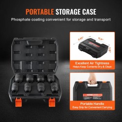 Iskuhylsysarja CR-MO-teräs 8-osainen 29–39 mm 12,7 mm vetokoko ajoneuvoille