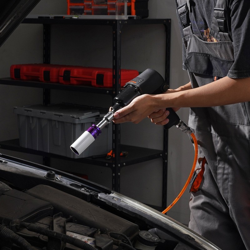 Iskevä pyöränmutterihylsysarja CR-MO-teräs 1/2-tuumainen 7 hylsyä 17–27 mm