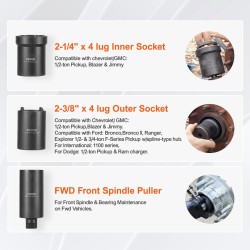 Akselimutterihylsysarja 12,7 mm käyttöliitäntä 6-osainen Cr-Mo-teräs autoihin säilytyslaukulla