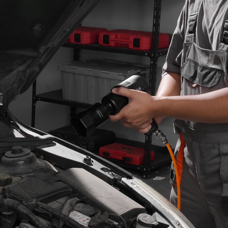 Pyöränlaakerin lukkomutterihylsysarja 12,7 mm 7-osainen CR-MO-teräksinen 6-kulmainen säilytyslaatikolla