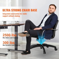 Toimistotuolin viisijalkainen jalkaristikko 710 mm halkaisija 1134 kg kantavuus 100 mm iskunpituus