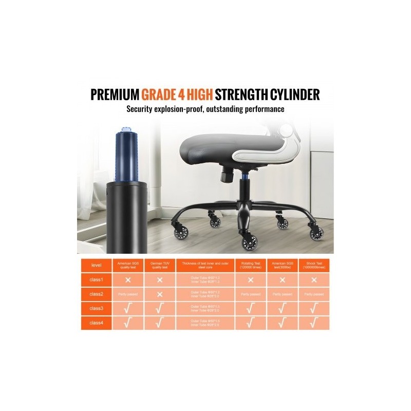 Toimistotuolin jalkaristikko 710 mm musta 1134 kg kantavuus kaasujousella ja rullilla