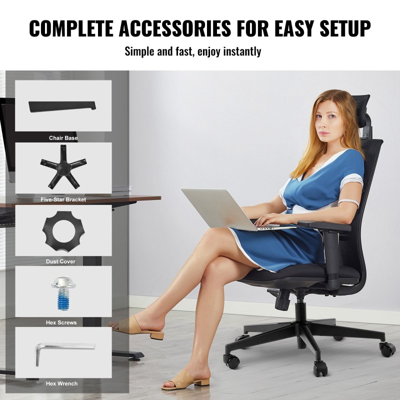 Toimistotuolin metallinen viisisakarainen ristikkojalka 710 millimetrin halkaisija 1134 kilogramman kantavuus