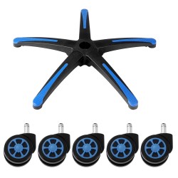 Toimistotuolin viisisakarainen jalusta 710 mm halkaisija 5 pyörää 1134 kg kantavuus