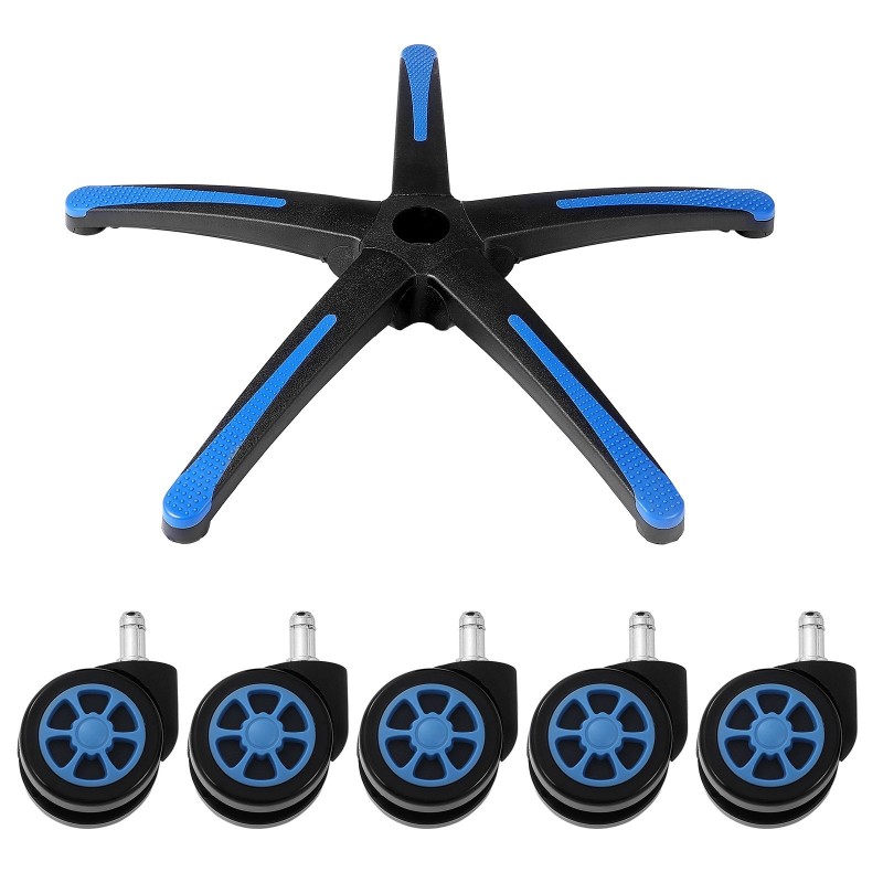 Toimistotuolin viisisakarainen jalusta 710 mm halkaisija 5 pyörää 1134 kg kantavuus