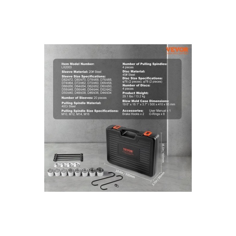 Holkkien veto ja puristussarja 28-osainen teräksinen 20 holkkia kantolaukulla