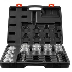 Holkkien veto ja puristussarja 28-osainen teräksinen 20 holkkia kantolaukulla