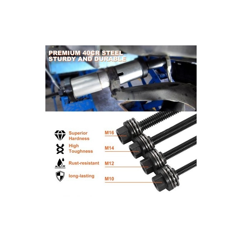 26-osainen holkkien veto- ja asennussarja teräsosilla henkilöautoihin ja hyötyajoneuvoihin