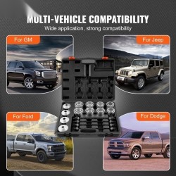 36-osainen holkkien ja laakerien irrotus- ja asennussarja teräs M10-M16 henkilöautoihin ja hyötyajoneuvoihin