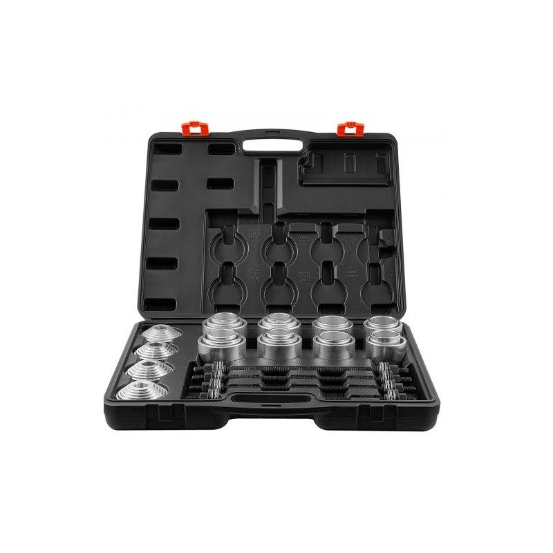 36-osainen holkkien ja laakerien irrotus- ja asennussarja teräs M10-M16 henkilöautoihin ja hyötyajoneuvoihin