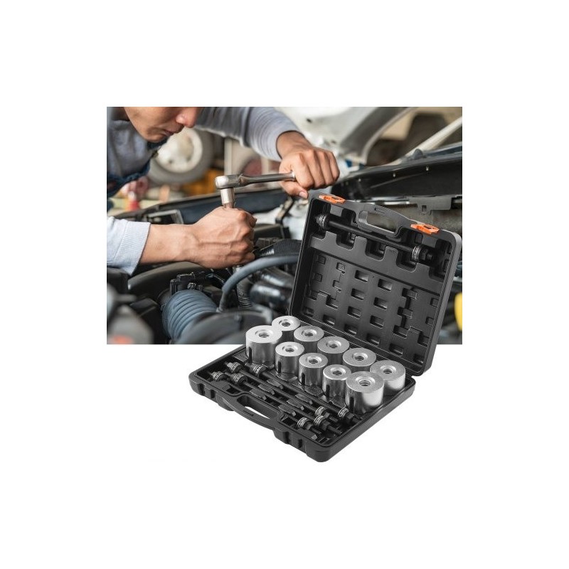 Holkkilaakerin irrotus ja asennussarja 27 osaa holkit terästä kantolaukussa