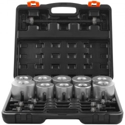 Holkkilaakerin irrotus ja asennussarja 27 osaa holkit terästä kantolaukussa