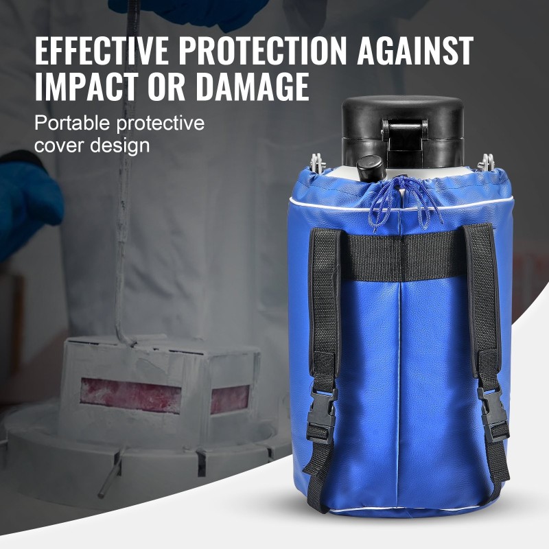 Nestetypen säiliö 3 l ilmailuluokan alumiiniseos tyhjiöeristetty 6 kanyylia kantolaukulla