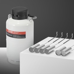 Nestetypen säiliö 3 l ilmailuluokan alumiiniseos tyhjiöeristetty 6 kanyylia kantolaukulla