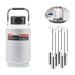 Nestetypen säiliö 3 l ilmailuluokan alumiiniseos tyhjiöeristetty 6 kanyylia kantolaukulla