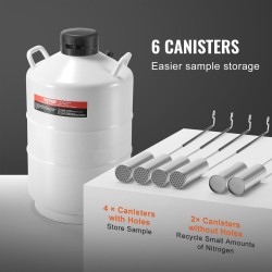 Nestetypensäiliö ilmailulaatuinen alumiiniseos 20 litraa tyhjiöeristetty 6 sisäsäiliötä kantolaukku olkahihnoilla