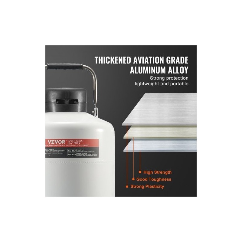 Nestetypensäiliö 6 l ilmailutason alumiinirakenteinen tyhjiöeristetty 6 kasettia kantolaukku