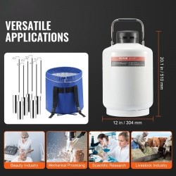 Nestetypensäiliö 6 l ilmailutason alumiinirakenteinen tyhjiöeristetty 6 kasettia kantolaukku