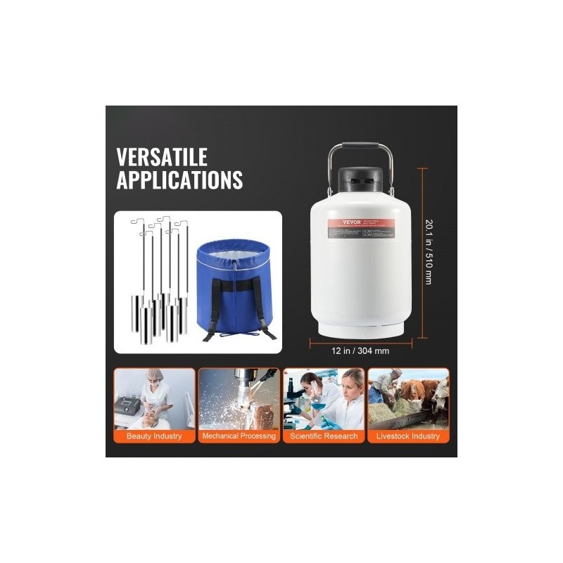 Nestetypensäiliö 6 l ilmailutason alumiinirakenteinen tyhjiöeristetty 6 kasettia kantolaukku