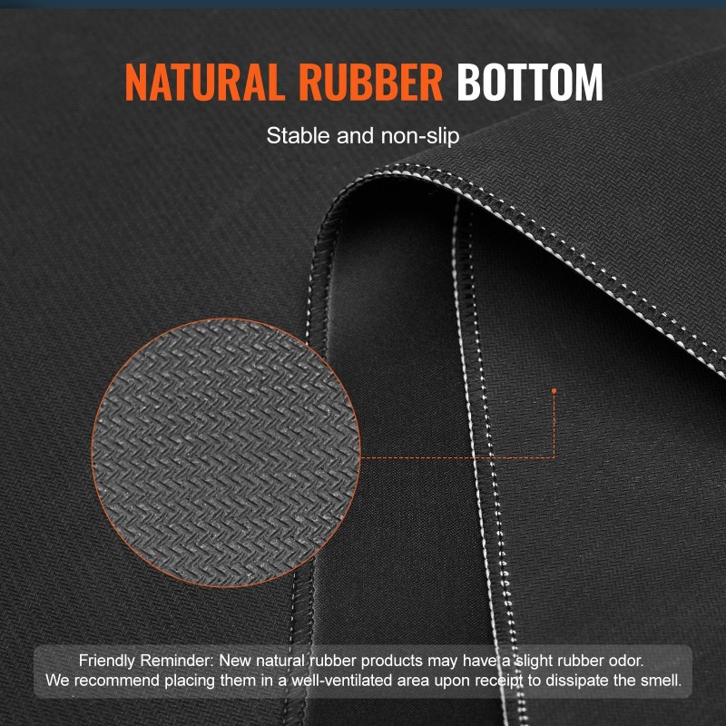 Pokeripöytämatto vedenpitävällä kangaspinnalla luonnonkumipohja 1800×900 mm 6–8 pelaajalle musta