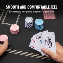 Pokeripöytämatto vedenpitävällä kangaspinnalla luonnonkumipohja 1800×900 mm 6–8 pelaajalle musta