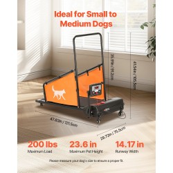 Sähköinen koirien juoksumatto hiiliteräsrunko Oxford-kangas juoksupinnalla kolmella kallistustasolla keskikokoisille koirille