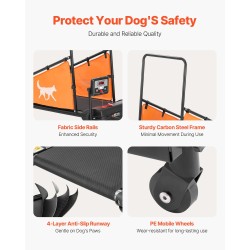 Sähköinen koirien juoksumatto hiiliteräsrunko Oxford-kangas juoksupinnalla kolmella kallistustasolla keskikokoisille koirille