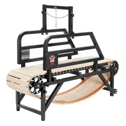 Koirajuoksumatto sähkötön hiiliteräsrungolla ja kiinteällä puisella juoksualustalla keskikokoisille ja suurille koirille